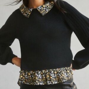 Maeve Black Twofer Sweater